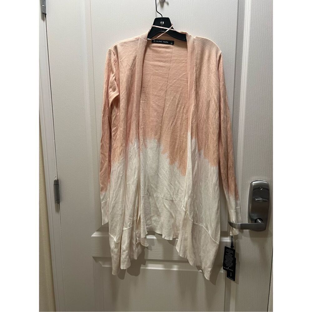 Blanc Noir Dip-Dye Huntress Cardigan Orange and White size S NWT - Picture 2 of 5